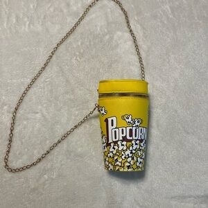 Yellow Popcorn Cup Crossbody Bag